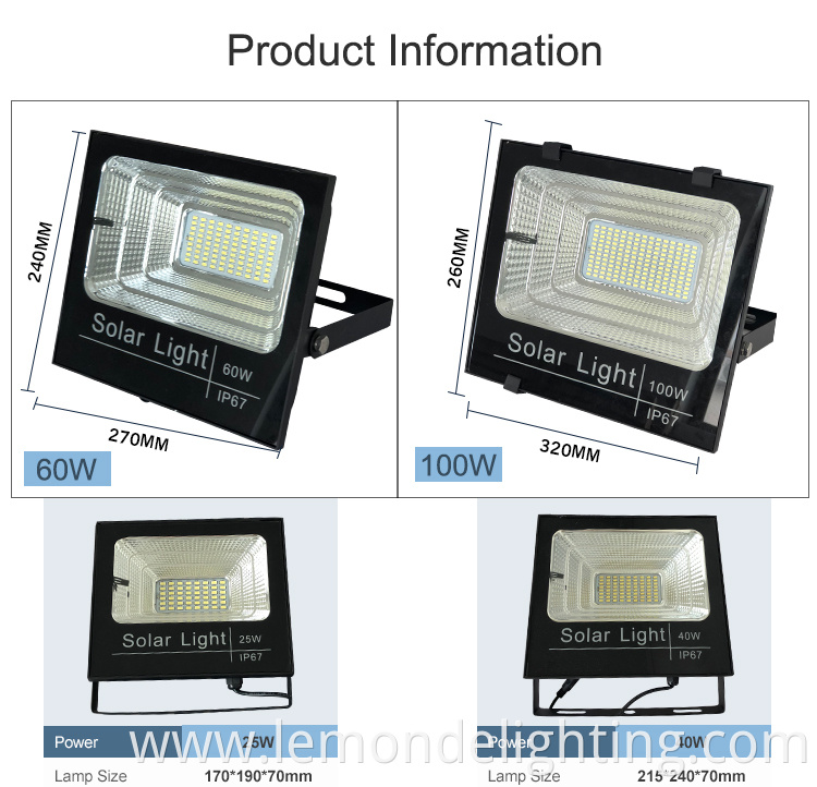 Solar Powered Floodlight for Garden